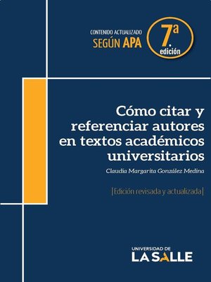 cover image of Cómo citar y referenciar autores en textos académicos universitarios